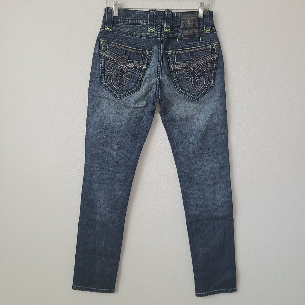 Rock Revival Kirkside Alt Straight Denim Jeans Size 29x34 Blue